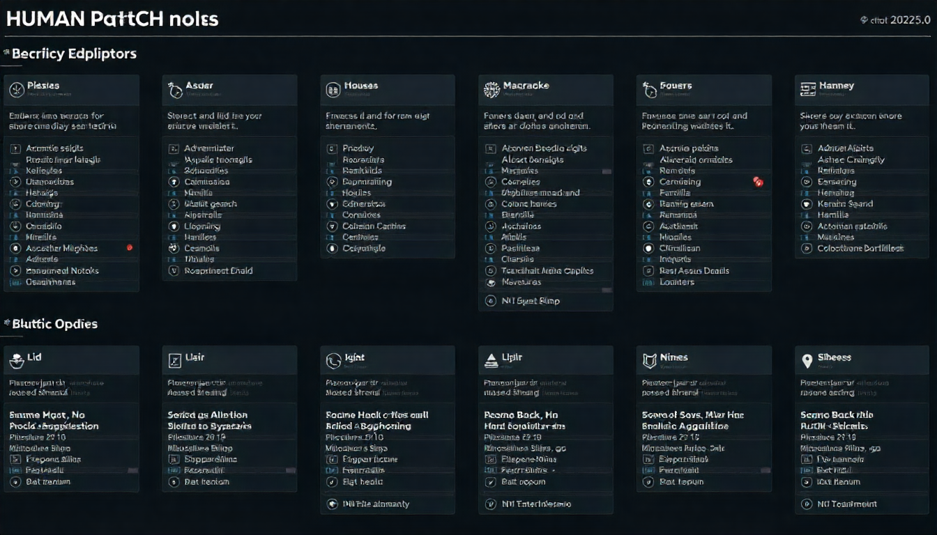 human patch notes v2025.0