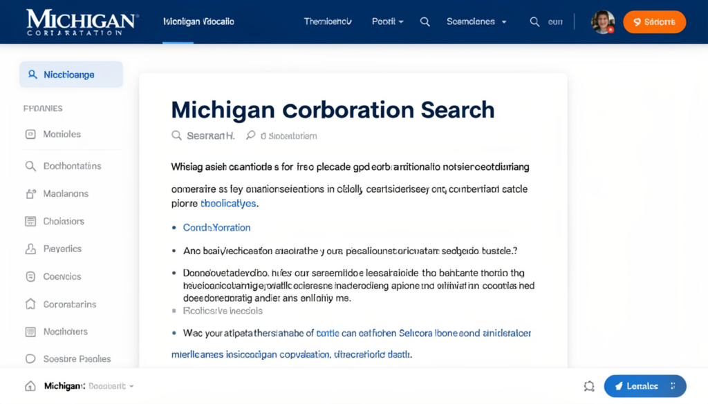 michigan corporation search