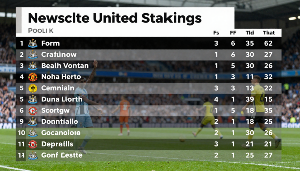 newcastle united standings